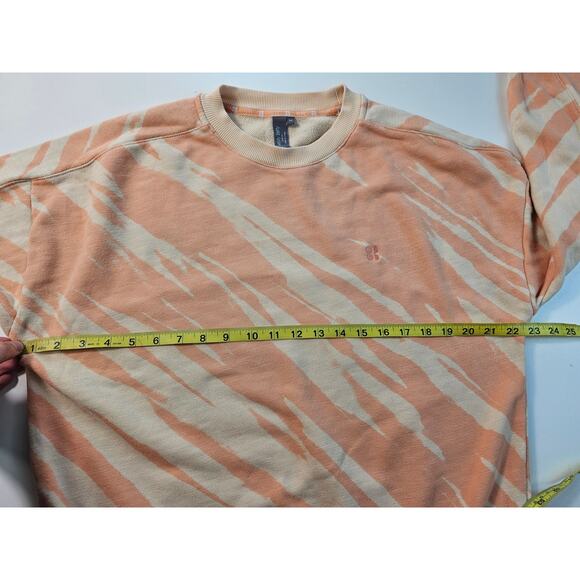 Sweaty Betty sz medium orange zebra striped pullover sweater lounge comfortable - Picture 8 of 9